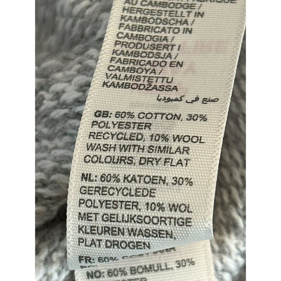 Fatface Women's Grey Geometric Patterned Cowl Neck Blouse Size 18 Oversized - Picture 8 of 8